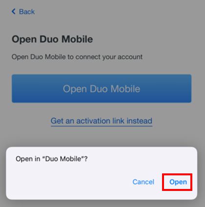 Prompt box to select open in app option